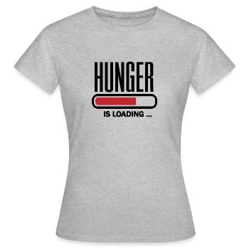Hunger is loading - Women's T-Shirt - heather grey - Front - AI Model Female 172 dark (172cm)
