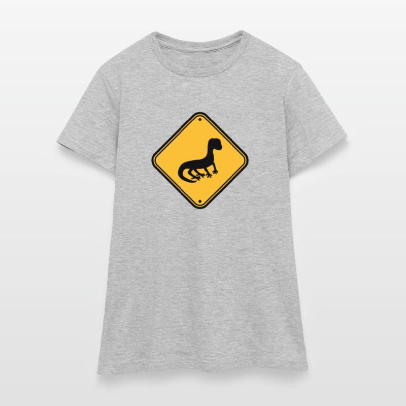 warning caution caution note shield silhouette Women's T-Shirt