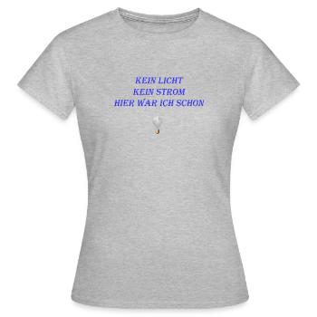 Lustiger Baustellen Spruch - Frauen T-Shirt - Grau meliert - Vorne - AI Model Female 172 dark (172cm)