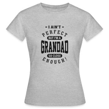 Grandad - Women's T-Shirt - heather grey - Front - AI Model Female 172 dark (172cm)
