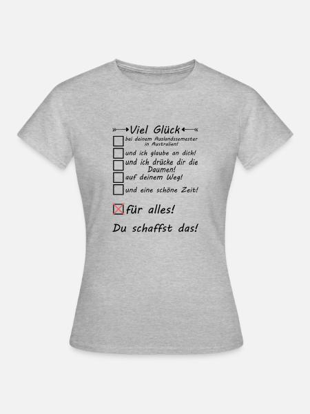Australien Auslandssemester - Semester Studieren - Frauen T-Shirt - Grau meliert