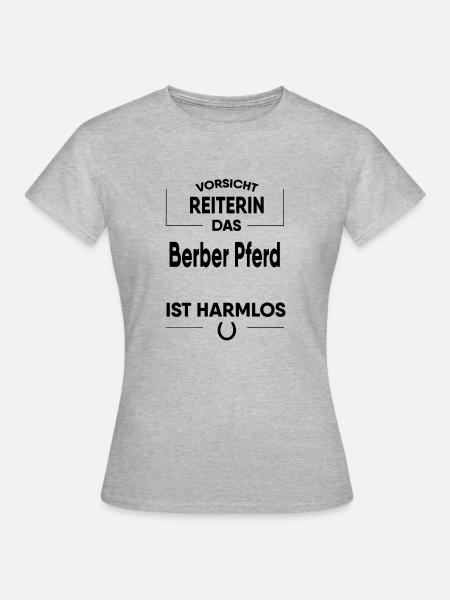 Berber Pferd Geschenk - Frauen T-Shirt - Grau meliert