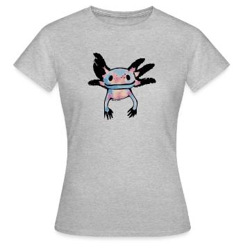 Axolotl - Women's T-Shirt - heather grey - Front - AI Model Female 172 dark (172cm)