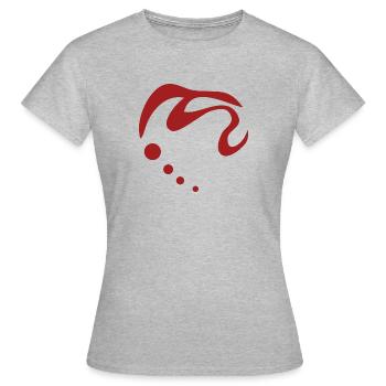 Dynamic red - Women's T-Shirt - heather grey - Front - AI Model Female 172 dark (172cm)