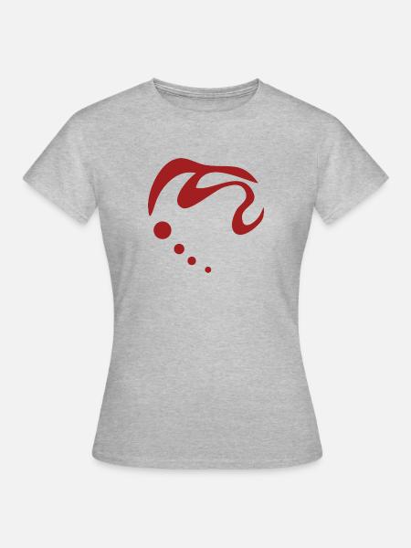 Dynamisches rot - Frauen T-Shirt - Grau meliert