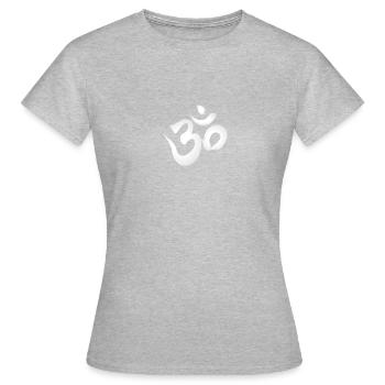 Holy Om white - Frauen T-Shirt - Grau meliert - Vorne - AI Model Female 172 dark (172cm)