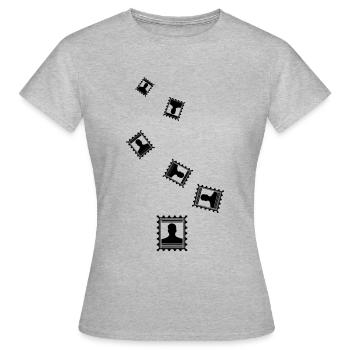 Stamp icon - Women's T-Shirt - heather grey - Front - AI Model Female 172 dark (172cm)