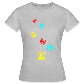 Stamp icon - Women's T-Shirt - heather grey - Front - AI Model Female 172 dark (172cm)