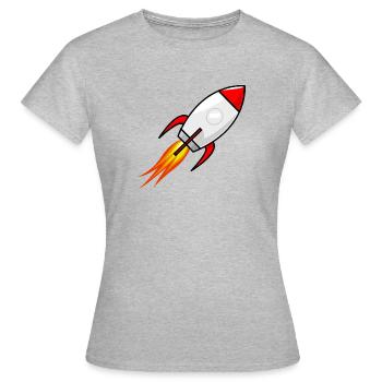 Rocket - Frauen T-Shirt - Grau meliert - Vorne - AI Model Female 172 dark (172cm)