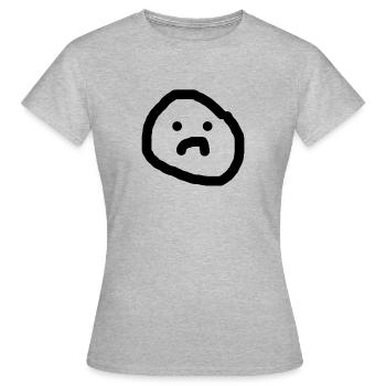 Un visage triste - T-shirt Femme - gris chiné - Devant - AI Model Female 172 dark (172cm)