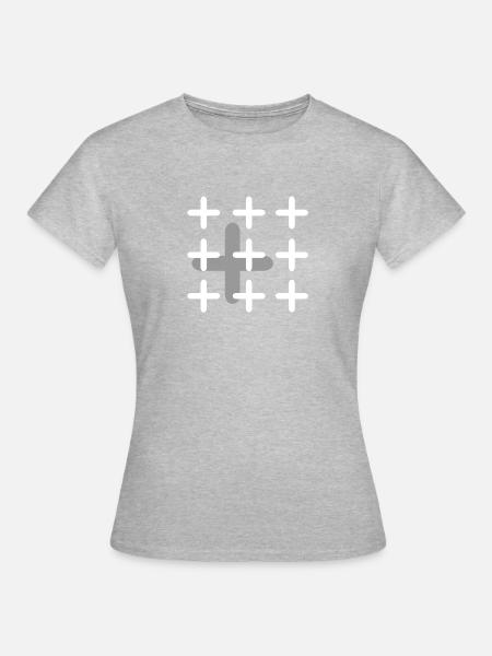 plus - Frauen T-Shirt - Grau meliert
