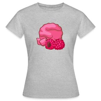 Crème glacée aux framboises Crème glacée Crème glacée Crème glacée - T-shirt Femme - gris chiné - Devant - AI Model Female 172 dark (172cm)