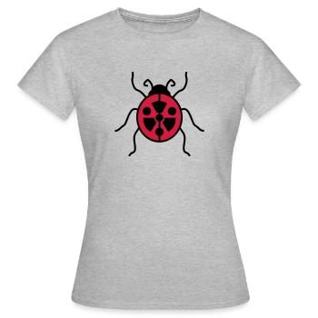 atom symbol radioactive danger danger warning hinwe - Women's T-Shirt - heather grey - Front - AI Model Female 172 dark (172cm)