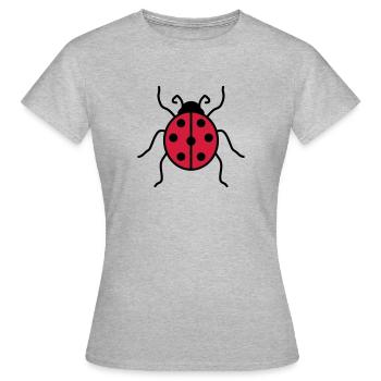 marienkaefer klein suess niedlich kaefer rot punkt - Frauen T-Shirt - Grau meliert - Vorne - AI Model Female 172 dark (172cm)