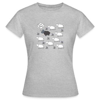 Schaf - Frauen T-Shirt - Grau meliert - Vorne - AI Model Female 172 dark (172cm)