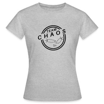 Team Chaos - T-shirt Femme - gris chiné - Devant - AI Model Female 172 dark (172cm)