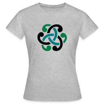 Vecteur de noeud celtique - T-shirt Femme - gris chiné - Devant - AI Model Female 172 dark (172cm)