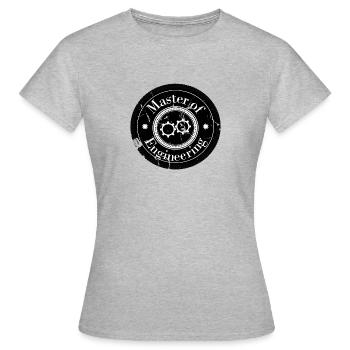 Master of Engineering Logo Patch - Women's T-Shirt - heather grey - Front - AI Model Female 172 dark (172cm)