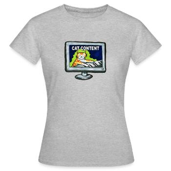 Funny Cats Content Internet Memes Gift - Women's T-Shirt - heather grey - Front - AI Model Female 172 dark (172cm)