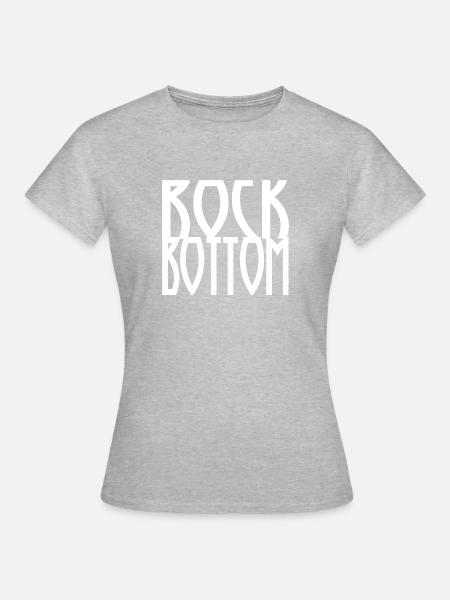 Rock Bottom Logo groß - Frauen T-Shirt - Grau meliert