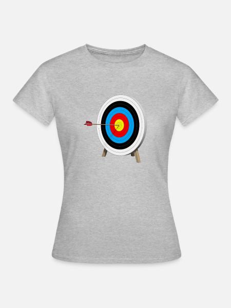 Zielscheibe Treffer - Frauen T-Shirt - Grau meliert