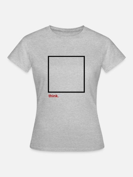 think outside the box - Frauen T-Shirt - Grau meliert