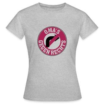 Grannies against right turn forbidden 2-color - Women's T-Shirt - heather grey - Front - AI Model Female 172 dark (172cm)