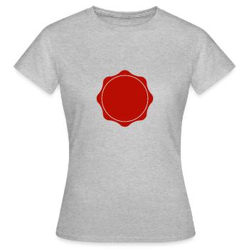 Rotes Abzeichen - Frauen T-Shirt - Grau meliert - Vorne - AI Model Female 172 dark (172cm)