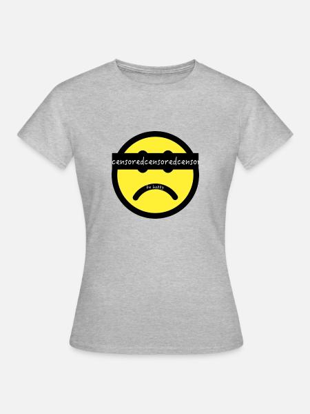 smiley - Frauen T-Shirt - Grau meliert