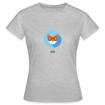 Nerd - T-shirt Femme - gris chiné - Devant - AI Model Female 172 dark (172cm)