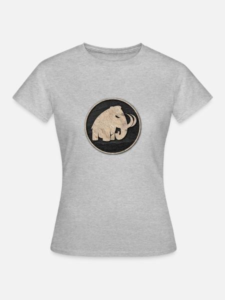 wütendes Mammut - Frauen T-Shirt - Grau meliert