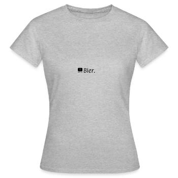 une bière. Bière bière bière bière bière bière bière bière bière. - T-shirt Femme - gris chiné - Devant - AI Model Female 172 dark (172cm)