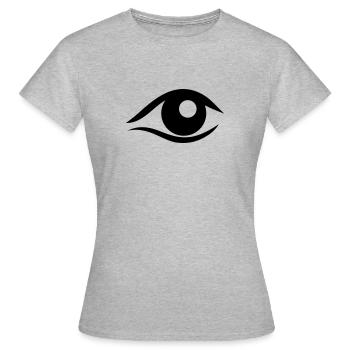 œil - T-shirt Femme - gris chiné - Devant - AI Model Female 172 dark (172cm)