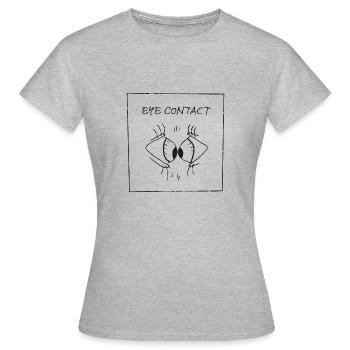 eye contact look in my eyes illustration gift - Frauen T-Shirt - Grau meliert - Vorne - AI Model Female 172 dark (172cm)