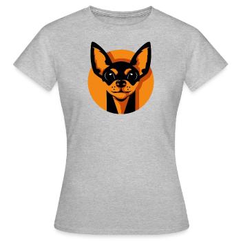Dog Pincher Design - Women's T-Shirt - heather grey - Front - AI Model Female 172 dark (172cm)
