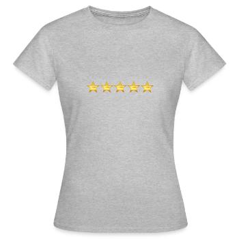 5 Etoiles - T-shirt Femme - gris chiné - Devant - AI Model Female 172 dark (172cm)