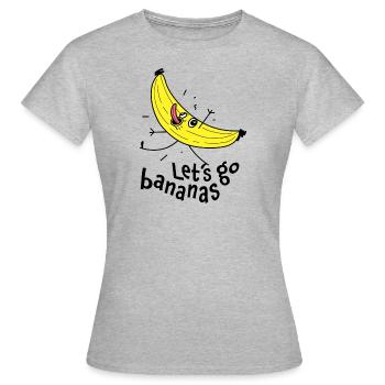 Let’s go bananas – Allons un peu fous - T-shirt Femme - gris chiné - Devant - AI Model Female 172 dark (172cm)