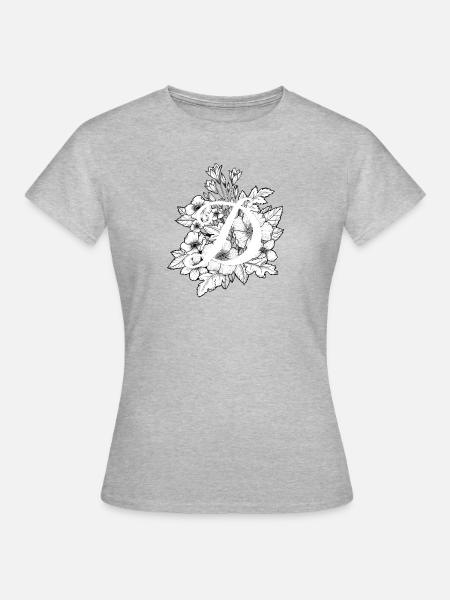 Initiale D - Frauen T-Shirt - Grau meliert