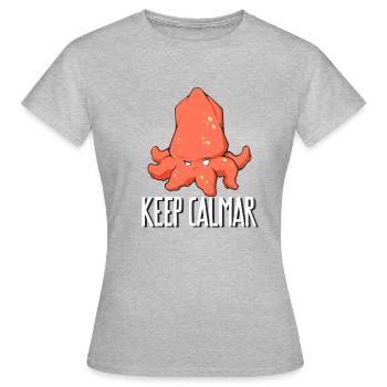 keep calmar - T-shirt Femme - gris chiné - Devant - AI Model Female 172 dark (172cm)