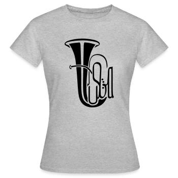 Tuba II - Frauen T-Shirt - Grau meliert - Vorne - AI Model Female 172 dark (172cm)