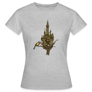 Nid d'amour - T-shirt Femme - gris chiné - Devant - AI Model Female 172 dark (172cm)