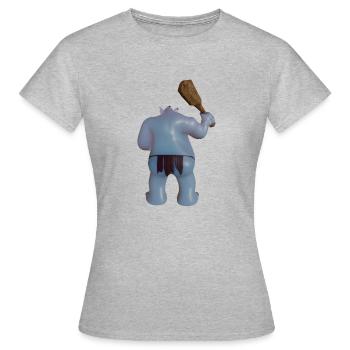 Troll - Frauen T-Shirt - Grau meliert - Vorne - AI Model Female 172 dark (172cm)