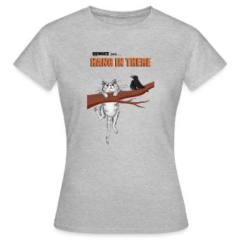 Hang in there 05 - Frauen T-Shirt - Grau meliert - Vorne - AI Model Female 172 dark (172cm)