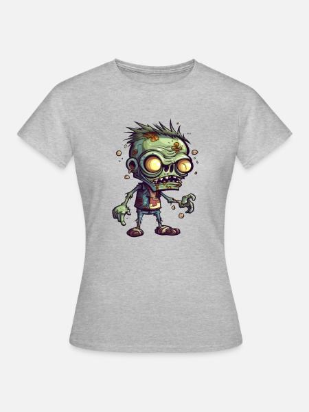 Zombie - Frauen T-Shirt - Grau meliert