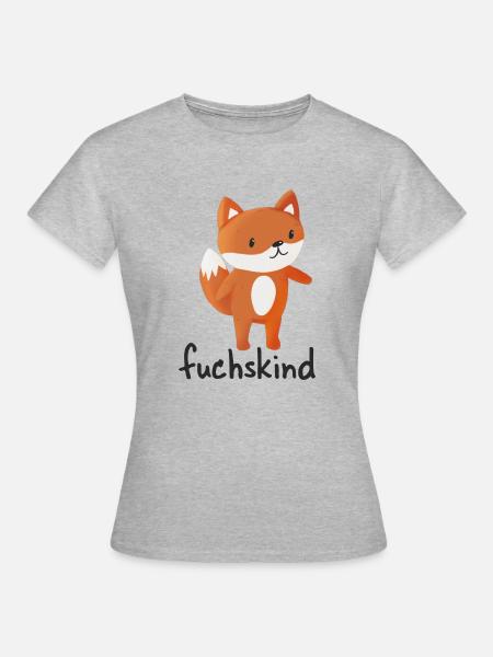 Fuchskind - Frauen T-Shirt - Grau meliert