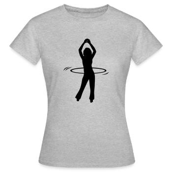 hulahoop - Frauen T-Shirt - Grau meliert - Vorne - AI Model Female 172 dark (172cm)