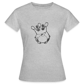 Koenigs Pinguin - Frauen T-Shirt - Grau meliert - Vorne - AI Model Female 172 dark (172cm)
