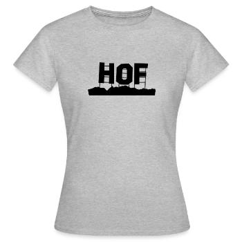 Hof - Frauen T-Shirt - Grau meliert - Vorne - AI Model Female 172 dark (172cm)