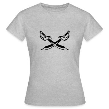 sabre croise epee 202 - T-shirt Femme - gris chiné - Devant - AI Model Female 172 dark (172cm)