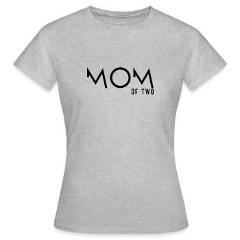 MOM OF TWO - Women's T-Shirt - heather grey - Front - AI Model Female 172 dark (172cm)